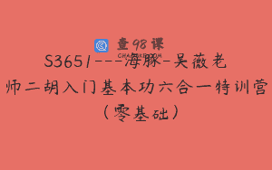 S3651—海豚-吴薇老师二胡入门基本功六合一特训营（零基础）