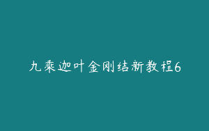 九乘迦叶金刚结新教程6