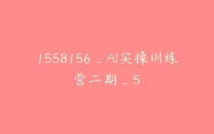 1558156_AI实操训练营二期_5