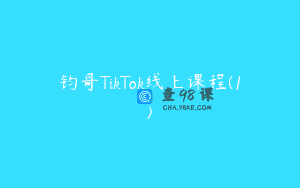 钧哥TikTok线上课程(1)