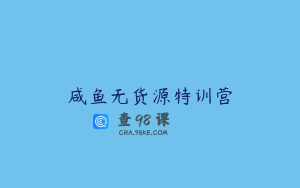 咸鱼无货源特训营