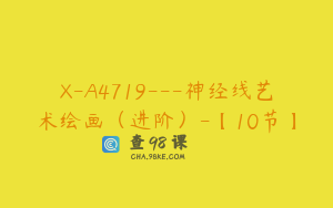 X-A4719---神经线艺术绘画（进阶）-【10节】