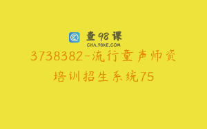 3738382-流行童声师资培训招生系统75