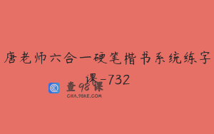 唐老师六合一硬笔楷书系统练字课-732