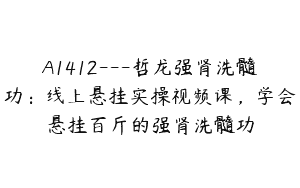 A1412—哲龙强肾洗髓功：线上悬挂实操视频课，学会悬挂百斤的强肾洗髓功
