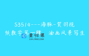 S3514—海豚-贺羽视频教学第一辑：油画风景写生
