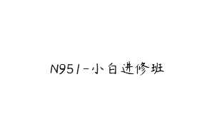 N951-小白进修班