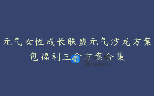 元气女性成长联盟元气沙龙方案包福利三个方案合集