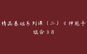 精品基础系列课（二）《抻甩手组合》8