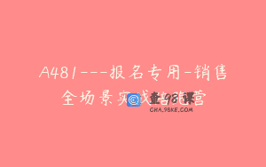 A481—报名专用-销售全场景实战陪跑营