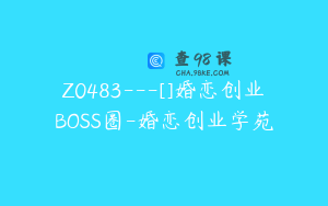 Z0483---[]婚恋创业BOSS圈-婚恋创业学苑