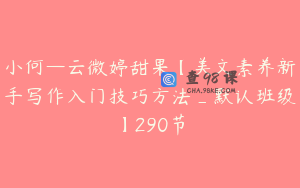 小何—云微婷甜果【美文素养新手写作入门技巧方法_默认班级】290节
