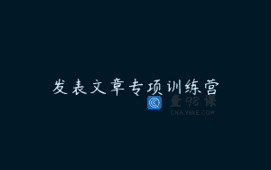 发表文章专项训练营