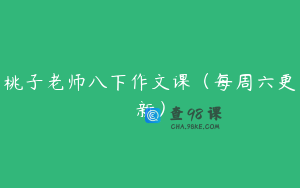 桃子老师八下作文课（每周六更新）