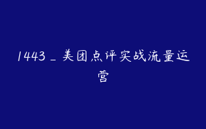 1443_美团点评实战流量运营
