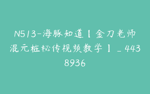 N513-海豚知道【金刀老师混元桩秘传视频教学】_4438936