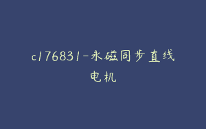 c176831-永磁同步直线电机