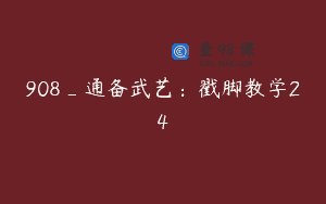 908_通备武艺：戳脚教学24