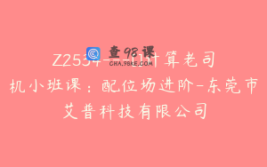 Z2534---[]计算老司机小班课：配位场进阶-东莞市艾普科技有限公司
