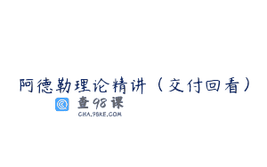 阿德勒理论精讲（交付回看）