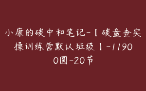 小康的碳中和笔记-【碳盘查实操训练营默认班级】-11900圆-20节