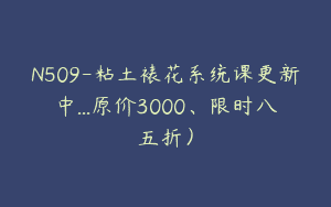 N509-粘土裱花系统课更新中…原价3000、限时八五折）