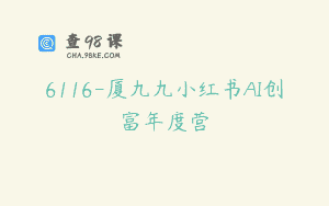 6116-厦九九小红书AI创富年度营