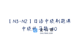 【N3-N2】日语中级刷题课中级练习题-40