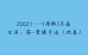 Z0021—[海豚]苏森女孩：筋-骨膜手法（地基）