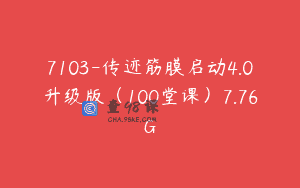 7103-传迹筋膜启动4.0升级版（100堂课）7.76G