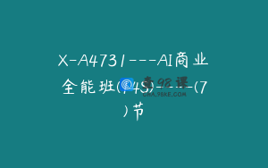 X-A4731---AI商业全能班(14S)----(7)节