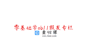 零基础学ob11假发专栏