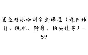 鲨鱼游泳培训全套课程（蝶仰蛙自、跳水、转身、抬头蛙等）-59