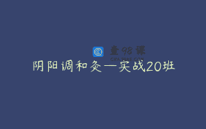 阴阳调和灸—实战20班