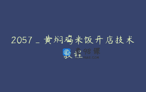 2057_黄焖鸡米饭开店技术教程