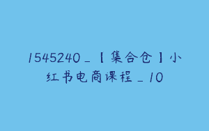 1545240_【集合仓】小红书电商课程_10