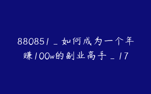 880851_如何成为一个年赚100w的副业高手_17