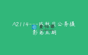 A2114—陈秋贝公务摄影第五期