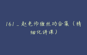 161_赵老师缠丝功合集（精细化讲课）