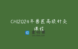 CHI2024年兽医高级针灸课程