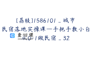 [荔枝]1586101_城市民宿落地实操课—手把手教小白从0-1做民宿_32