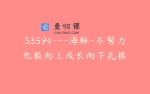 S3594—海豚-不努力也能向上成长向下扎根