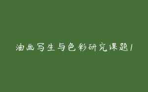 油画写生与色彩研究课题1