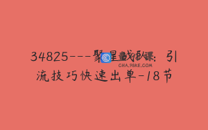 34825---聚星战队：引流技巧快速出单-18节