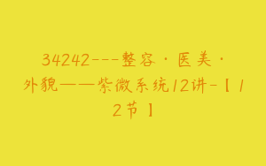 34242---整容·医美·外貌——紫微系统12讲-【12节】