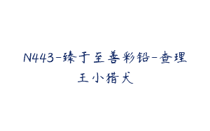 N443-臻于至善彩铅-查理王小猎犬