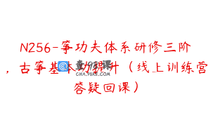 N256-筝功夫体系研修三阶，古筝基本功提升（线上训练营答疑回课）