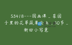 S3418—国画课_菜园子里的花草蔬果绘画_30节_新田小写意