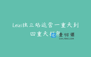Leizi独立站运营一重天到四重天打包