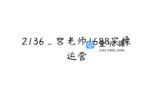 2136_宫老师1688实操运营